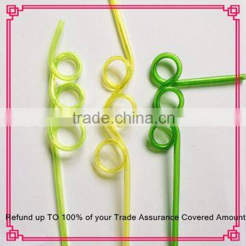 Crazy Shape Plastic Drinking Straws Artistic Drinking Straws
