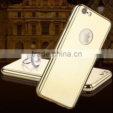 With Tempered Glass Screen Protective 360 Degree Hybrid Hard PC Cell Phone Case Luxury Glossy Case for IPhone