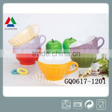 16oz Microwave safe stoneware soup mugs with handle