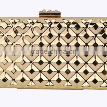 Metal frame clutch ladies' evening bag