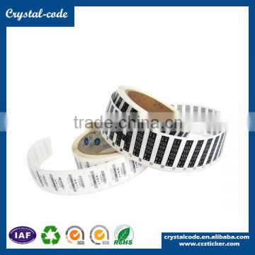 Custom water proof RFID barcode high temperature label for food