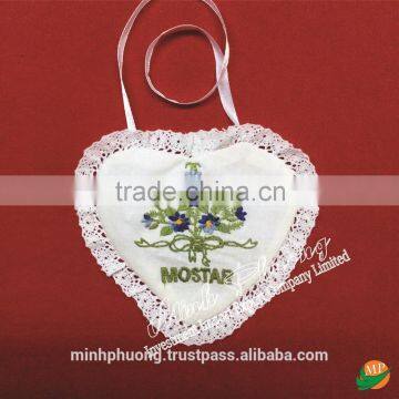 Heart Flower Design Fragrant Bags With Embroidery for Air Fresh Powder Sachet photo-4