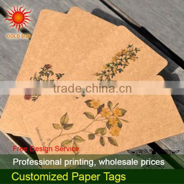 custom new design hang tags manufacturer