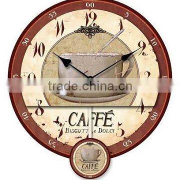 hanging wood pendulum clock decoration