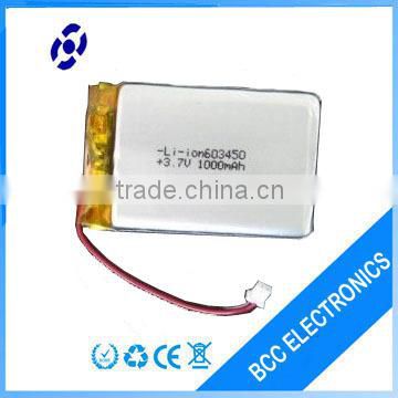 High quality li-ion battery 3.7v 1000mah