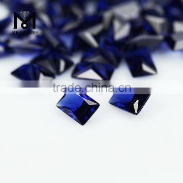 Fashion Faceted Loose Stone Baguette 4 x 6 Sapphire Nano