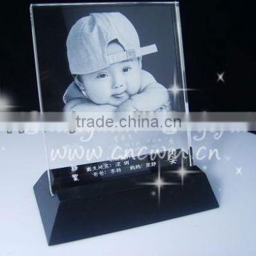 Lovely Picture 3D Laser Crystal For Baby's birthday