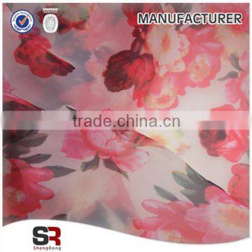 2015 Customize Flower Transfer Printing Organza Fabric For Dress photo-4