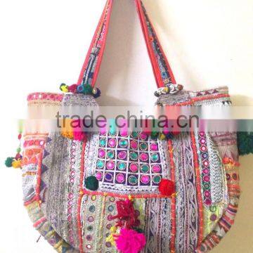 Hottest selling !!! New Look fashionable Vintage Banjara bag tote mirror work tribal embroidery