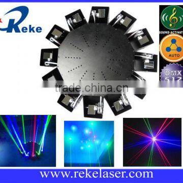 ufo disco laser light with 12 rgb fat beam