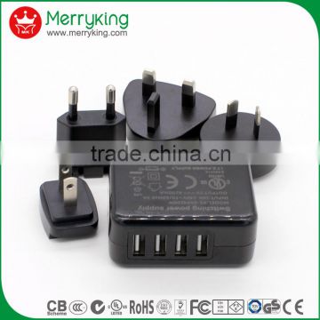 DOE 6 door to door trade term 5.6v 5.7v 5v usb wall charger with PE bag