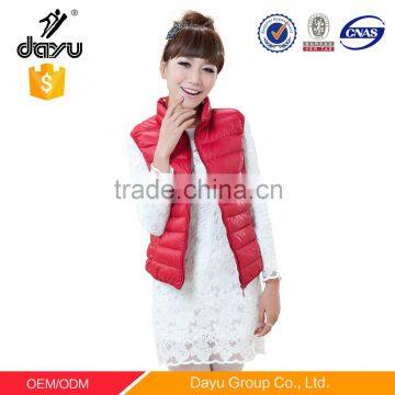 Street short style quilted jacket sleeveless ladies sexy vest for winter jacket