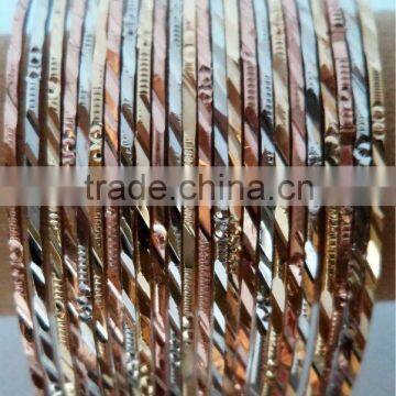 1mm 14k Gold plated bangles