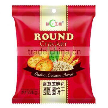 MEIRISHENGJI---55g Shallot Sesame Flavor Round Cracker