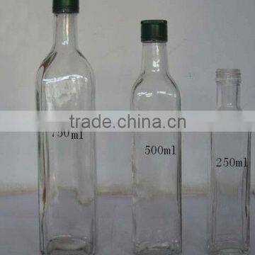 750ml clear olive oil glass bottle