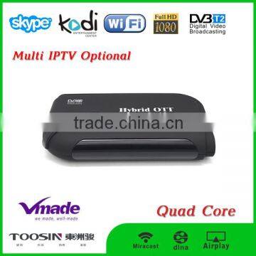 NEW!!!S805 FULL HD LIVE TV BOX ANDROID OTT WITH DVB-T2 DECODER