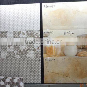 2015 new design design wall tiles 3d ceramic wall tile models of tiles for bathroom