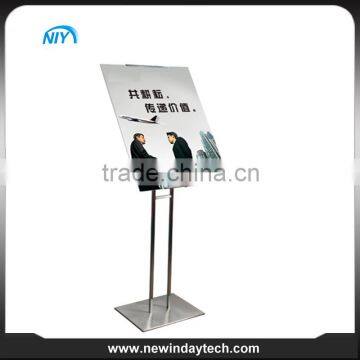 China acrylic advertising stand poster frame display stand, board poster stand with header