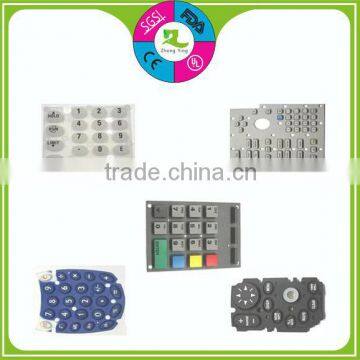 waterproof durable automotive control system silicone keypad