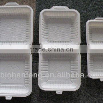 corn starch biodegradable plastic disposable food container box