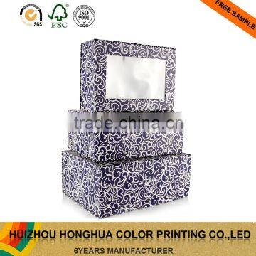 High quality foldable magnetic packaging paper box with pvc window