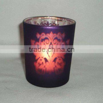 Christmas Tree Tealight Glass Candle Holder