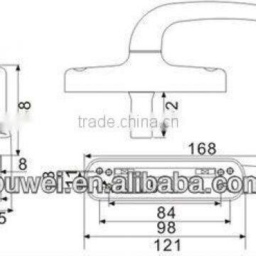 Aluminum Alloy Window and Door External Window Handle 80118920 Aluminum Casement Window Handle Door Locks and Handles photo-2