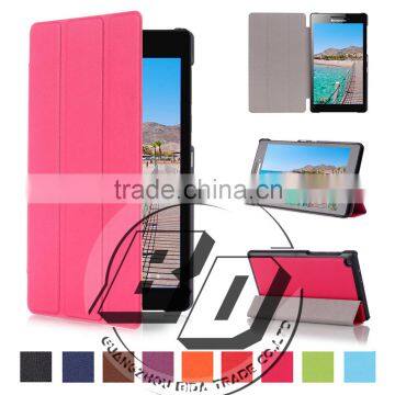 Ultra High Quality Three Folds Ultrathin Stand PU Leather tablets cases For Lenovo Tab2 A7-20F factory price