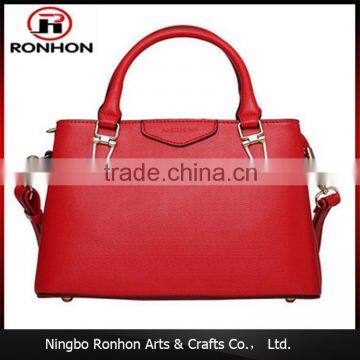 POP and Beautiful Lady Tote PU Leather Bag in Red