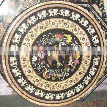 Marble Inlay Coffee Table Top, Stone Inlay Table Tops