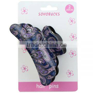 Floral Acrylic Hair Claw Clips 9cm