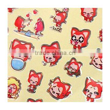 dog shape 3D crystal stickers