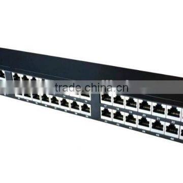 1U 48 ports cat6A FTP patch panel shielded