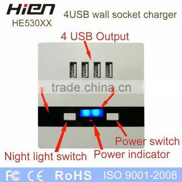 220v Extension Cord Socket Outlet USB Socket With 4 USB Port 5V3A 2 LED Indicator Suit for Hotel School Airport Railway Hospital photo-6