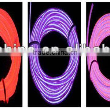 various glowing el wire