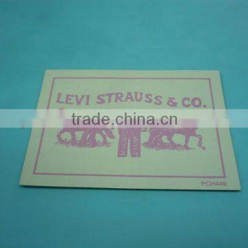 Fashion kraft paper label for jeans