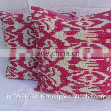 WHOLESALE PRIZE Ikat Printed Cushion Cover / Designer Ikat sofa Cushion Cover / Decorative kantha Ikat pillow Cover