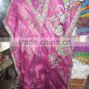 New Design 2016 Dress For Girls/ Ladies Pure Rayon Caftan / Kaftans From Jaipur India Wholesale photo-2