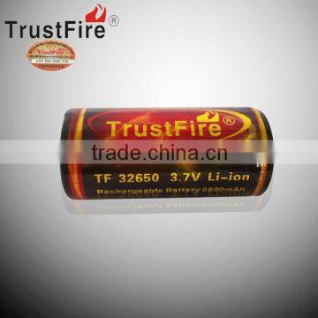 TrustFire 3.7V 6000mAh 32650 recharge batteries big size and high capacity and high recycle li-ion battery