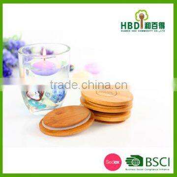 2016 Hot Sale White Ceramic Candle Jar With Wooden Lid photo-6