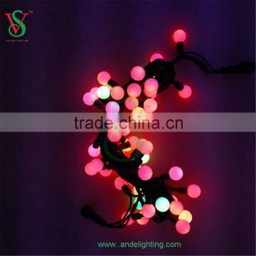 23mm diameter rubber cable led string ball light for tree decoration