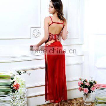 Top Quality Long Tube Red Mature Sexy Hot Fashion Show Lingerie photo-3
