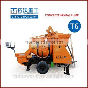 Brand New dragable self loading concrete mixer with pump TWTG30 T6