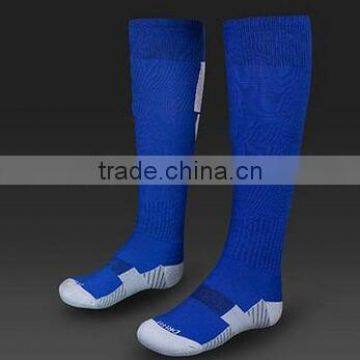 Wholesale price football socks 2016-2017 new good quality white blue brazil football socks