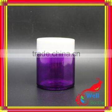 Purple Glass Cream Jar With 100g Glass Jar With Glass Jars for Cosmetics