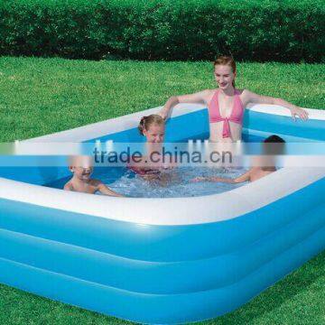 giant inflatable pools family swimming pool 4 rings square paddling pool PVC inflatable rectangular pool