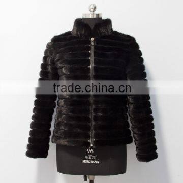 factory price real mink tail fur coat for women