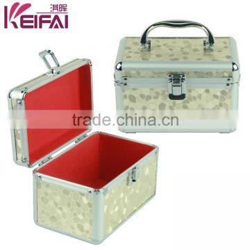 Professional Aluminum Frame Hard Shell Mirrored Jewelery Box