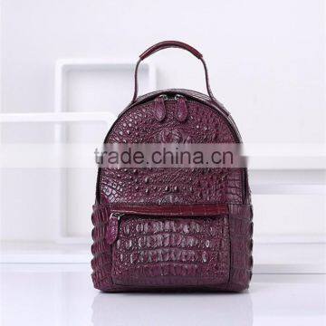 Handmade Genuine Crocodile Backpack Bag Custom Two Sided Shoulder Bag