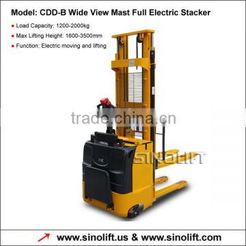 CDD-B Wide View Mast Full Electric Stacker